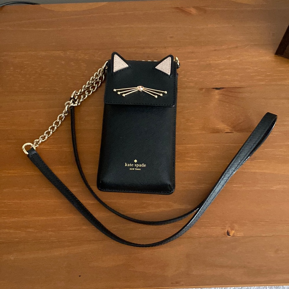Kate Spade cat Phone case crossbody… like new😻